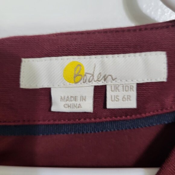 Boden Womens' SZ 6R Natalie Ponte Dress Cowl Neck Cap Sleeve Fitted Lined - Picture 6 of 16